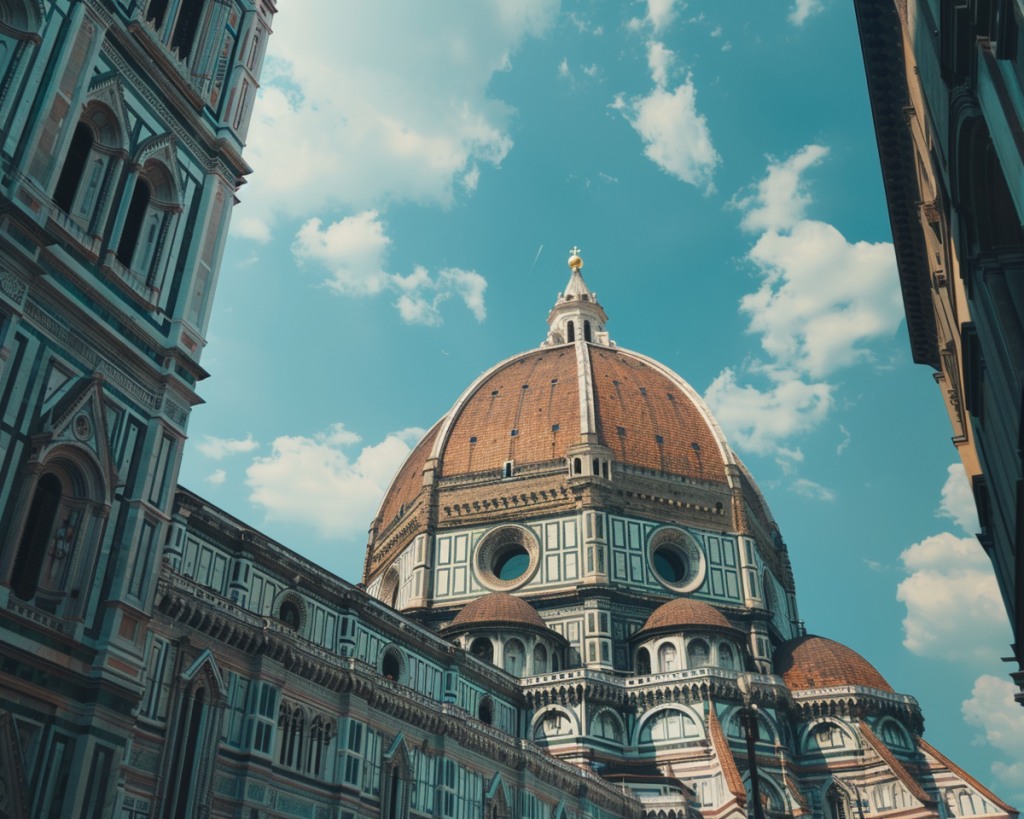 Le Duomo de Florence en Italie sous un ciel bleu